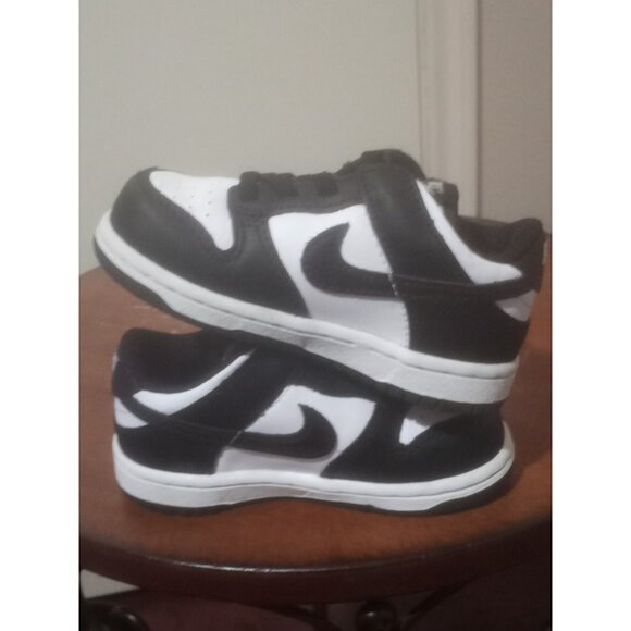 Nike Dunk Low Panda Black White Toddler Infant Size 7C CW1589-100 Sneakers - Picture 10 of 11
